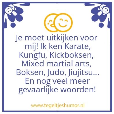 Tegeltje: Gevaarlijk