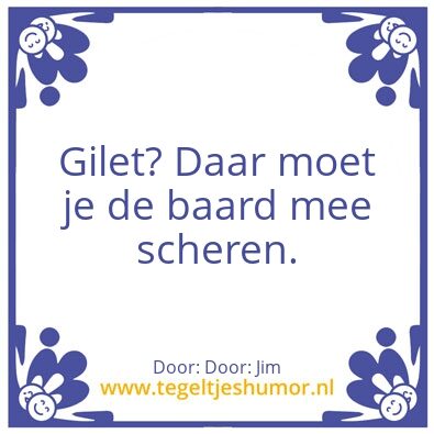 Tegeltje: Gilet