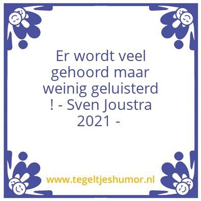 Tegeltje: Luister