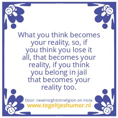 Tegeltje: What you think…