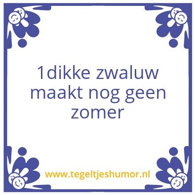 Tegeltje: Zwaluw