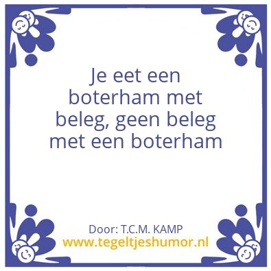 Tegeltje: Beleg