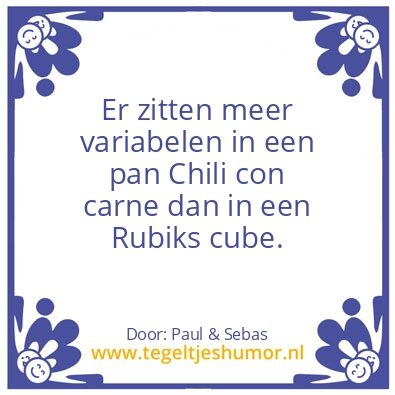 Tegeltje: Chili Wijsheid