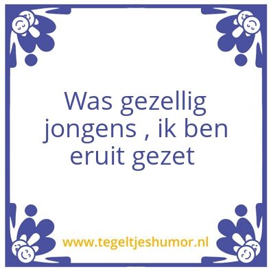 Tegeltje: Gezelligheid