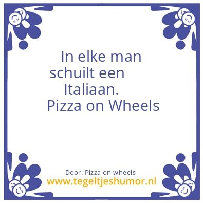Tegeltje: Pizza man