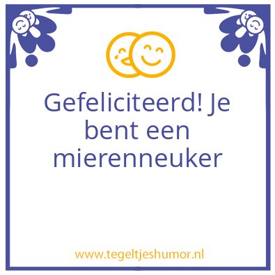 Tegeltje: Gefeliciteerd