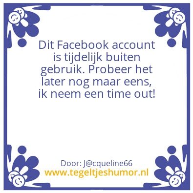 Tegeltje: Time out!