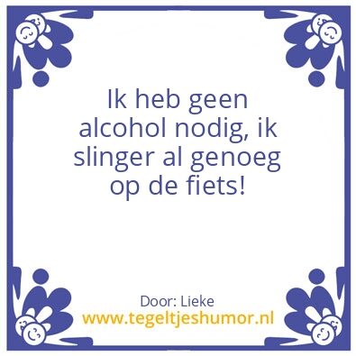Tegeltje: Alcohol