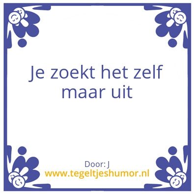 Tegeltje: Zoek