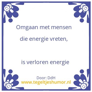 Tegeltje: energie