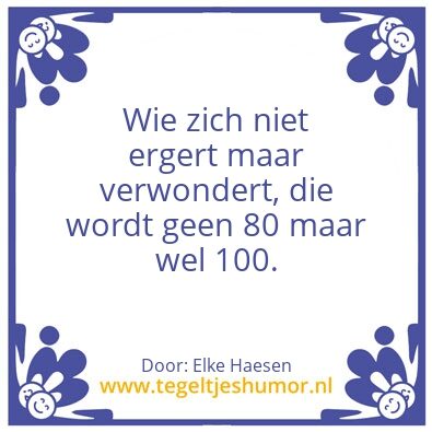 Tegeltje: Spreuk elke