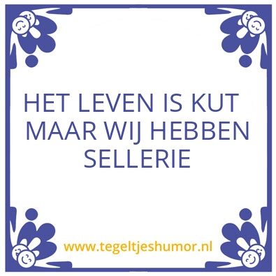 Tegeltje: Sellerie