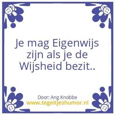 Tegeltje: WIJSHEID