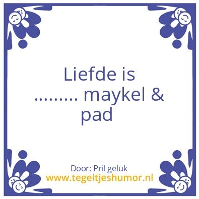 Tegeltje: Pad