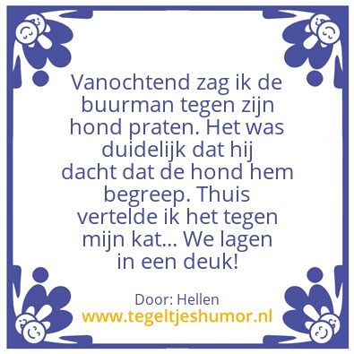 Tegeltje: Praten