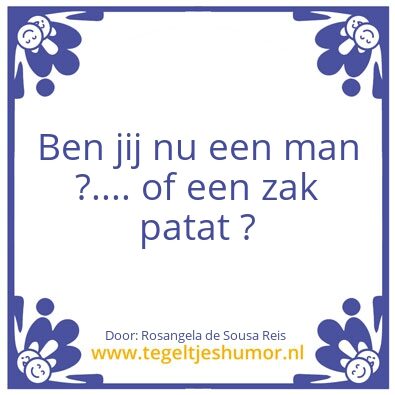 Tegeltje: Zak patat