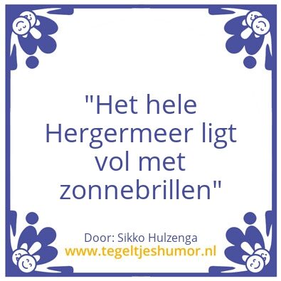 Tegeltje: Sikko Hulzenga