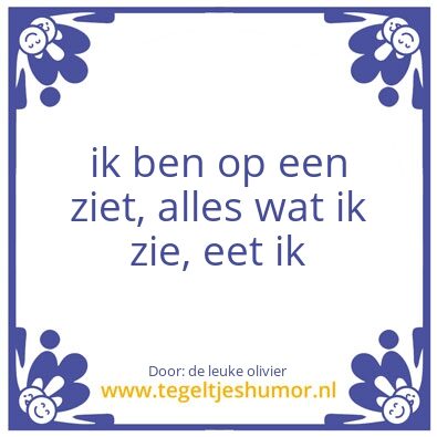 Tegeltje: tegeltje voor tes