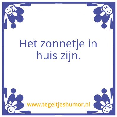 Tegeltje: zonnetje