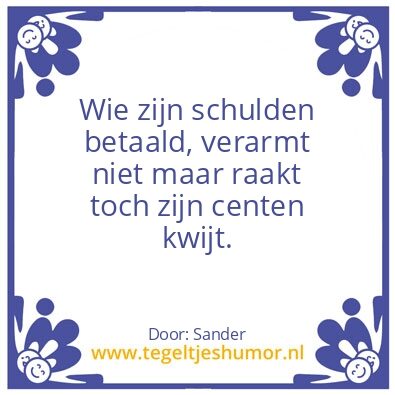 Tegeltje: Verarmen