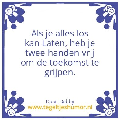 Tegeltje: Los laten