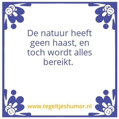 Tegeltje: Natuur