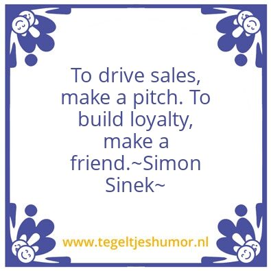 Tegeltje: sales – loyalty