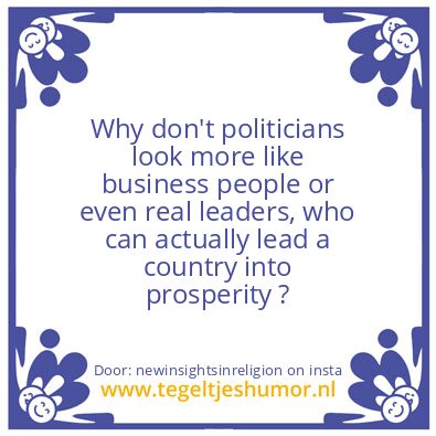 Tegeltje: “your politician”
