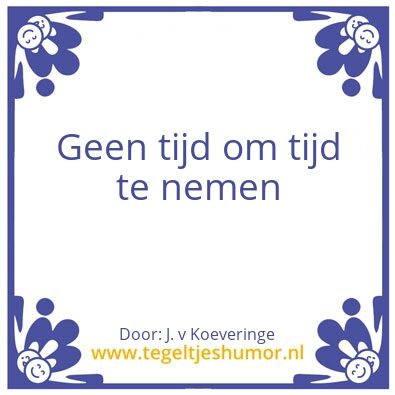 Tegeltje: Tijd