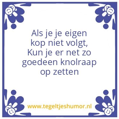 Tegeltje: Een goede raad