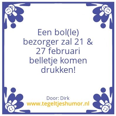 Tegeltje: Bol