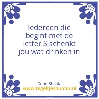 Tegeltje: Letter S