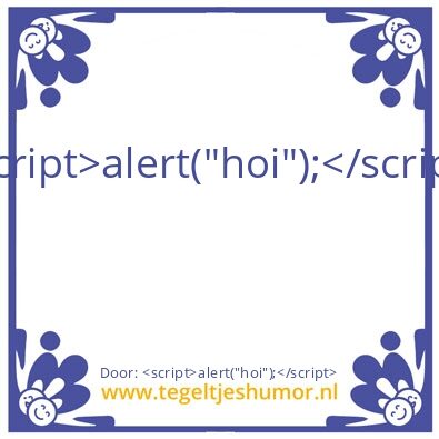 Tegeltje: Tegeltje