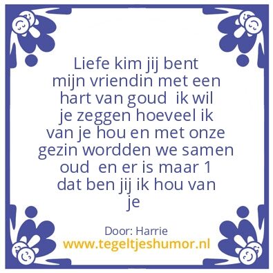 Tegeltje: Kim