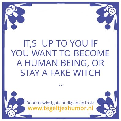 Tegeltje: For the record. ?