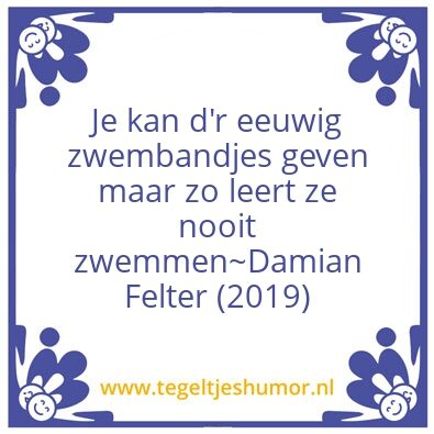 Tegeltje: Zwemmen