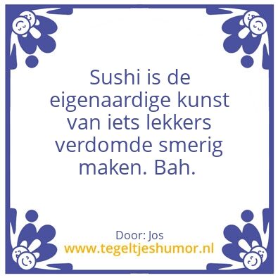 Tegeltje: Sushi