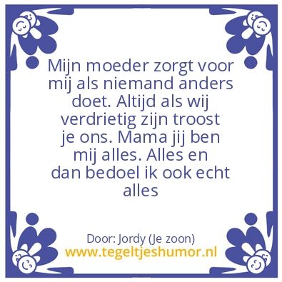 Tegeltje: Moeders