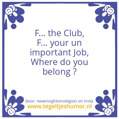 Tegeltje: F… the Club