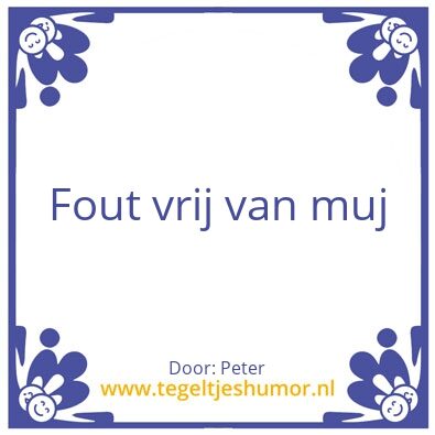 Tegeltje: Fout