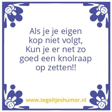 Tegeltje: Een goede raad