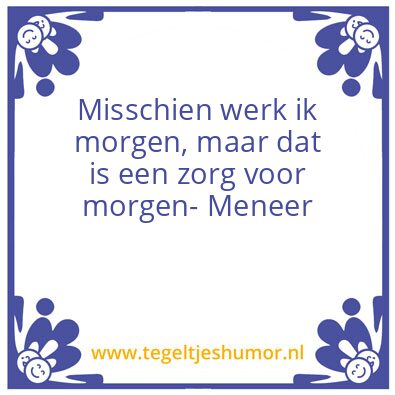 Tegeltje: Meneer