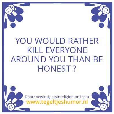 Tegeltje: Your Reservation in Hell ?
