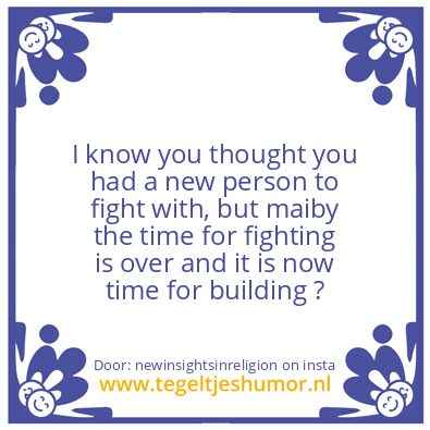 Tegeltje: For the record. ?