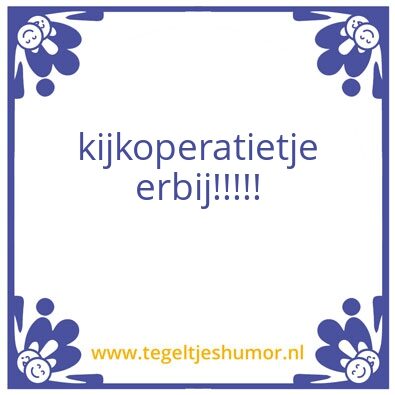 Tegeltje: nap