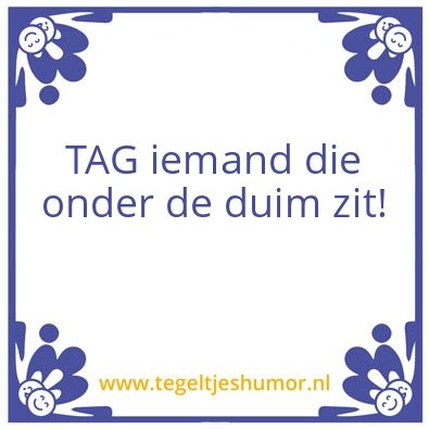 Tegeltje: Duim