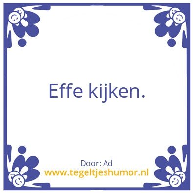 Tegeltje: Ad