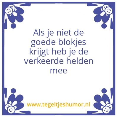 Tegeltje: Blokjes