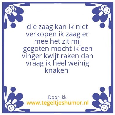 Tegeltje: ok