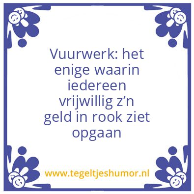 Tegeltje: vuurwerk